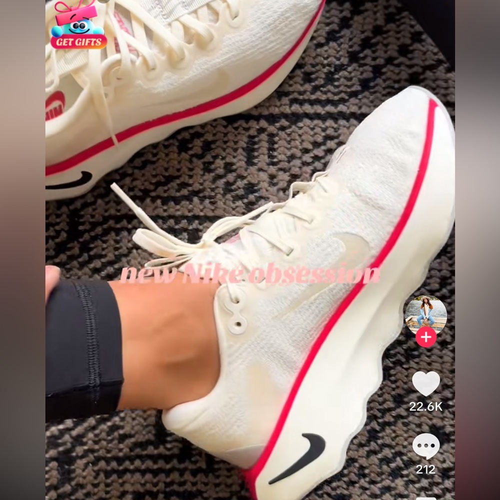 Nike Motiva Walking Athletic Shoes Pale Ivory/Pink Womens 10 - Picture 11 of 14